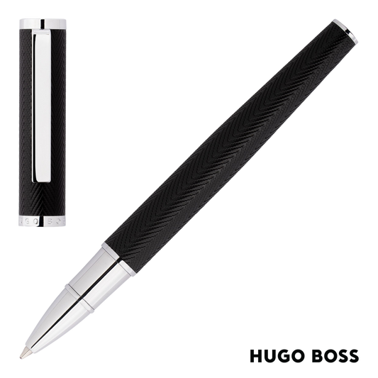 Hugo Boss Pen Formation Herringbone Chrome Rollerball (HSI1065B)