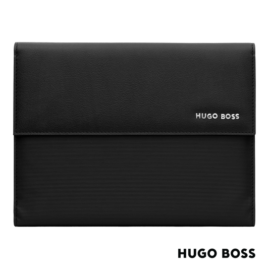 Hugo Boss Conference A5 Folder Pinstriple Black (HDM210A)