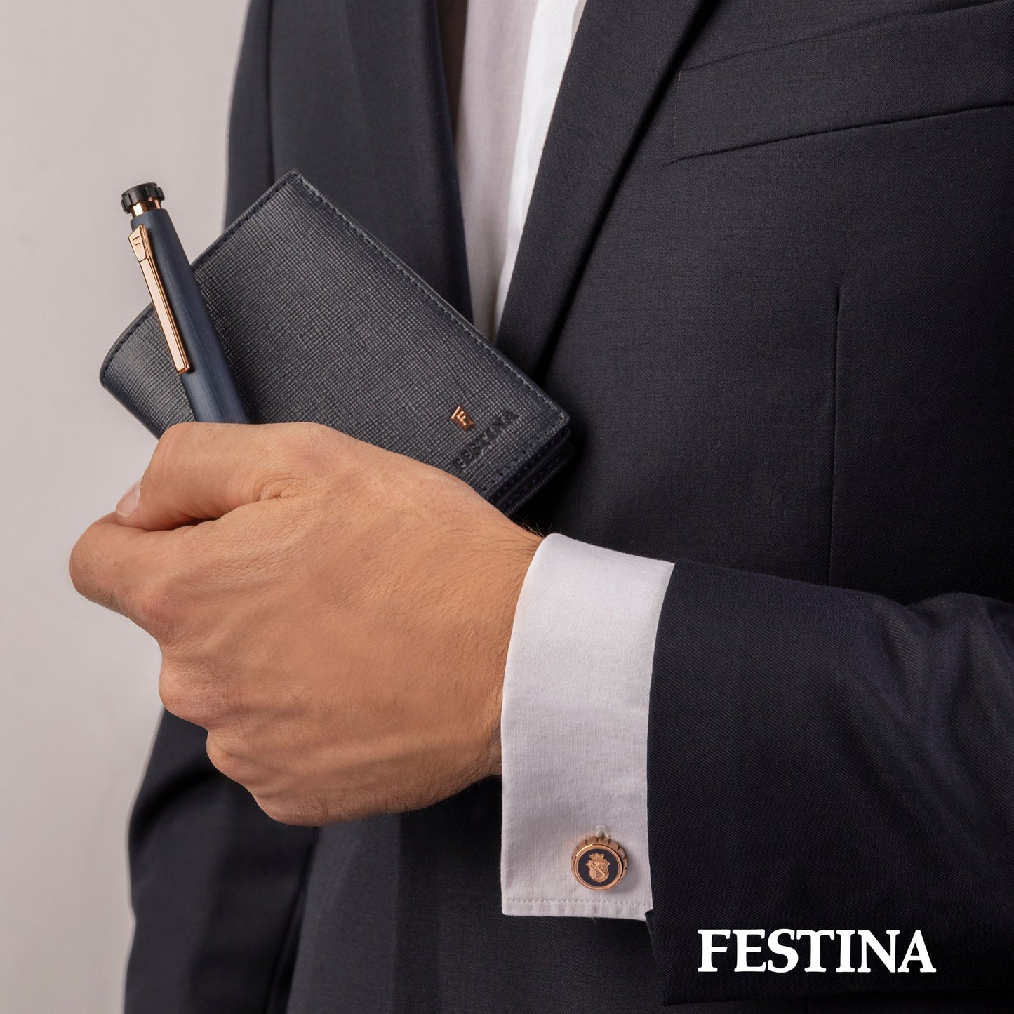 Festina Cufflinks Chronobike Black & Silver (FJM221C)