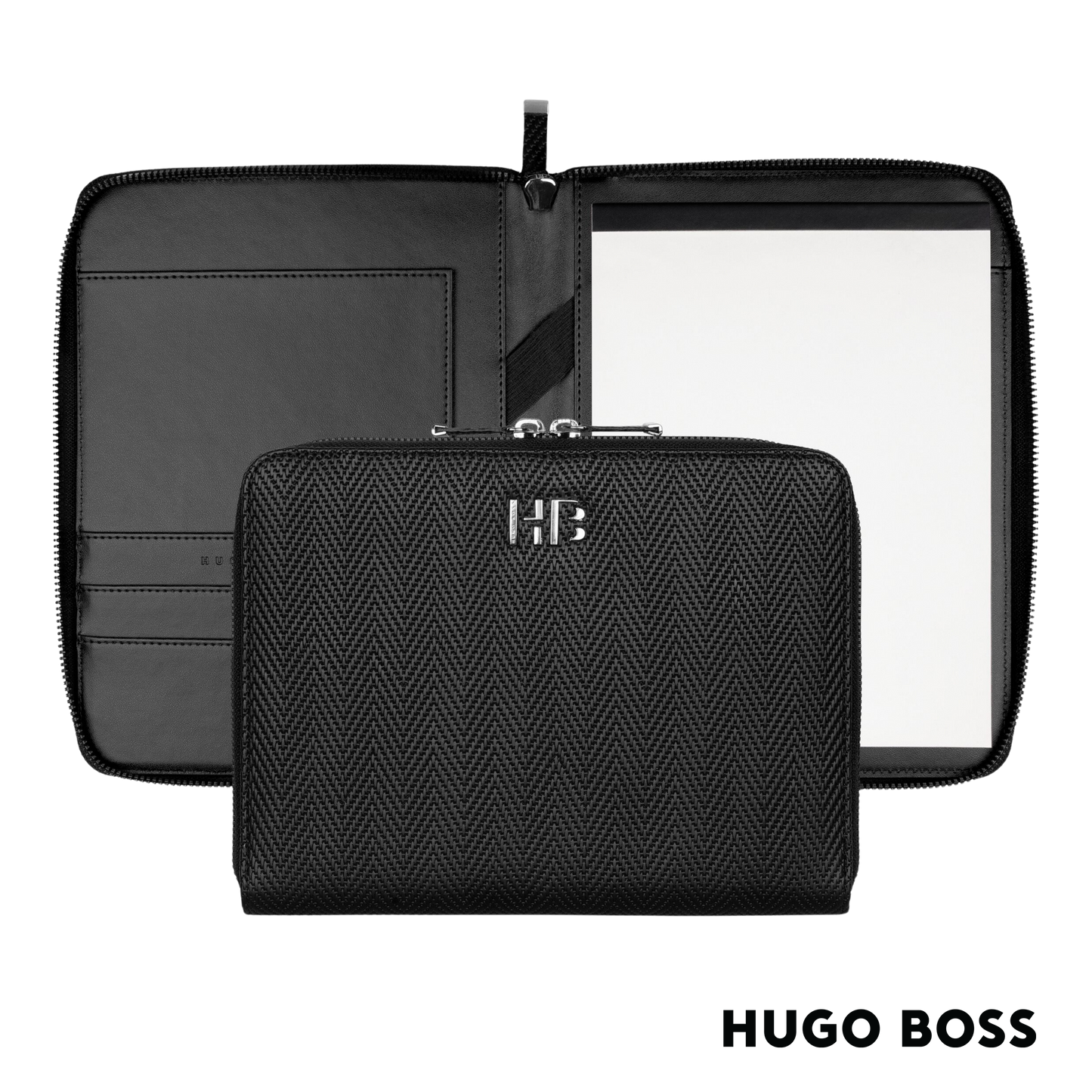 Hugo Boss Conference A5 Folder Herringbone (HTM106A)